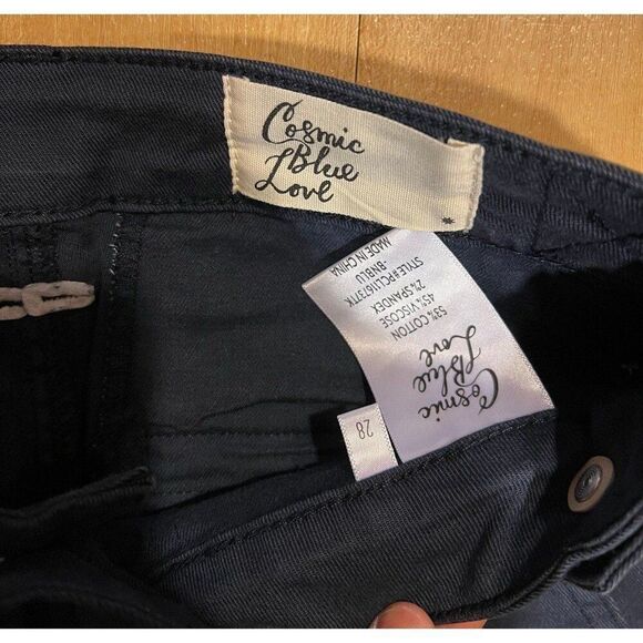 Cosmic Blue Love NWT Women Eco Berlin Blue Pants Size 28 Office Business Casual - Picture 4 of 10